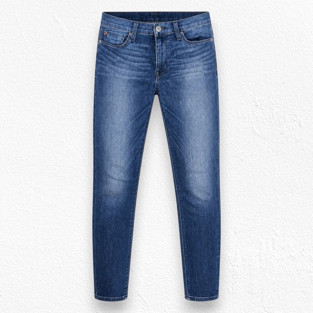 Hudson Nico Medium Wash Mid Rise Ankle Super Skinny Jeans Size 27 Stretch Denim